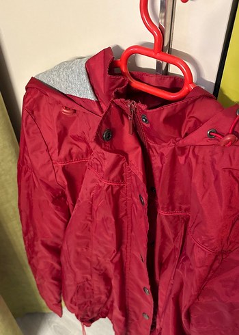 Düğmeli Kırmızı Hamile Midi Mont - Görsel 3