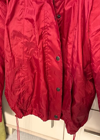 Düğmeli Kırmızı Hamile Midi Mont - Görsel 2