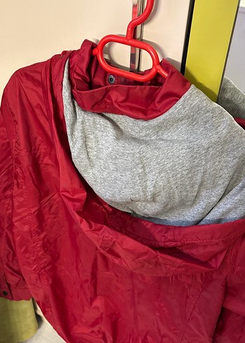 Düğmeli Kırmızı Hamile Midi Mont - Görsel 5