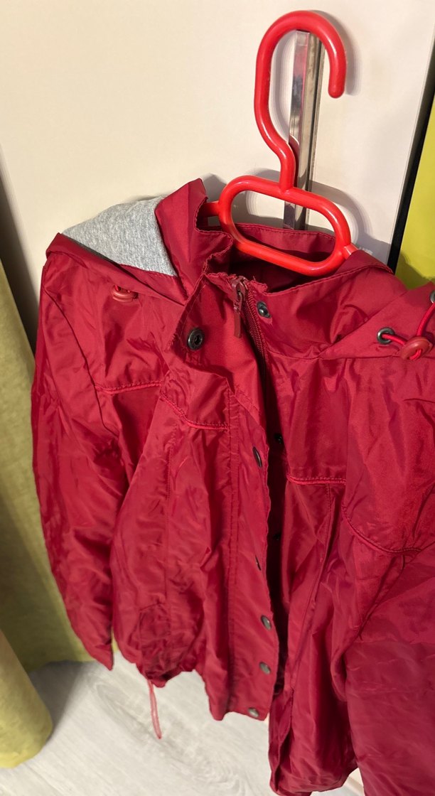 Düğmeli Kırmızı Hamile Midi Mont - Görsel 3