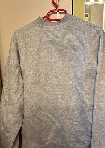 Gri Uzun Kollu Kadın Sweatshirt USA Baskılı - Görsel 3