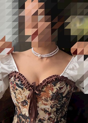 Bohem Vintage Renkli Straplez Bustiyer - Görsel 2