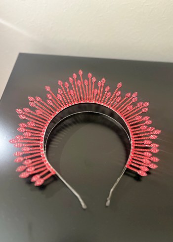 Kırmızı Boncuklu Avant-Garde Saç Aksesuarı - Görsel 2