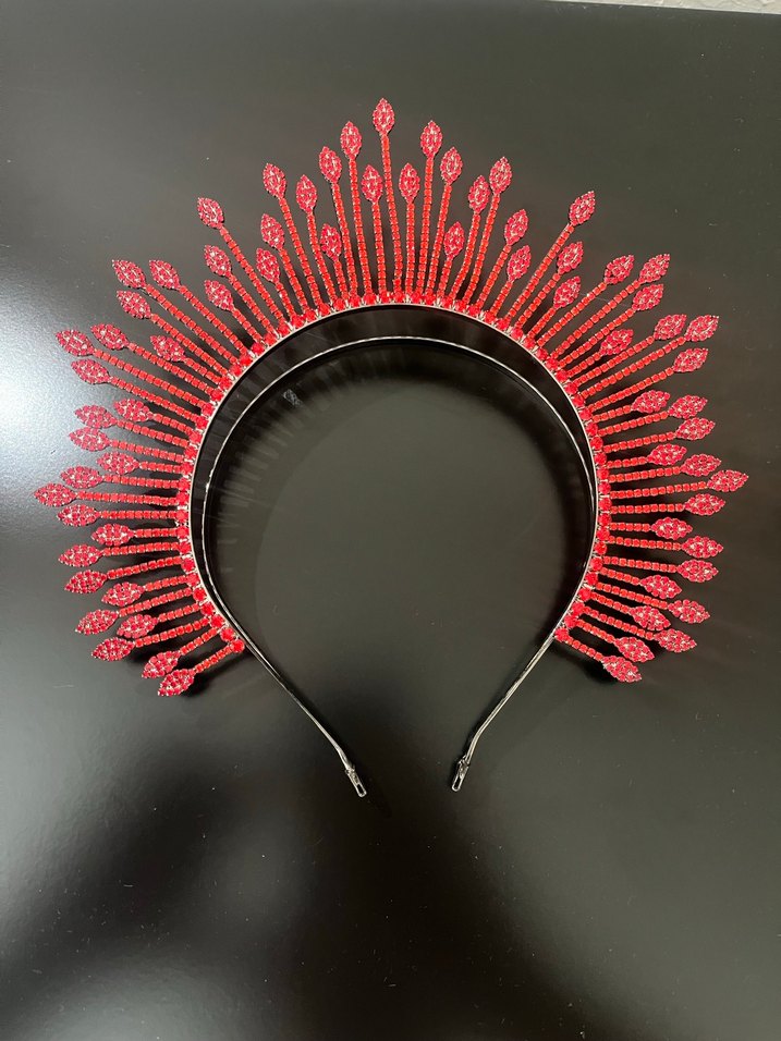 Kırmızı Boncuklu Avant-Garde Saç Aksesuarı - Görsel 5