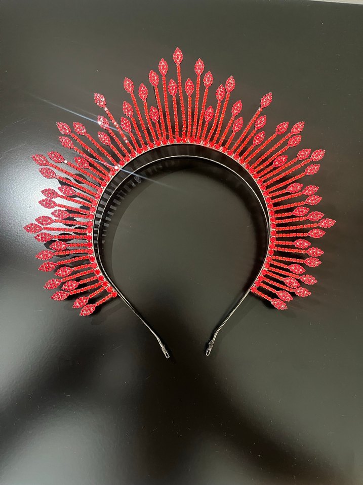 Kırmızı Boncuklu Avant-Garde Saç Aksesuarı - Görsel 4