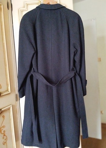 Erkek Lacivert Uzun Düğmeli Palto - Görsel 2