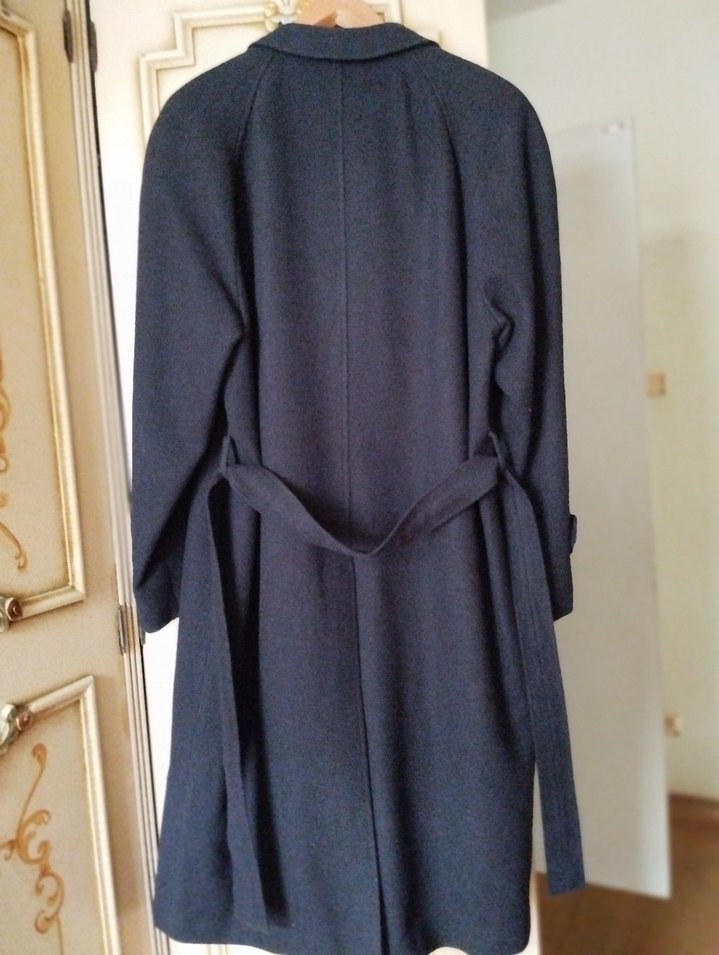 Erkek Lacivert Uzun Düğmeli Palto - Görsel 2