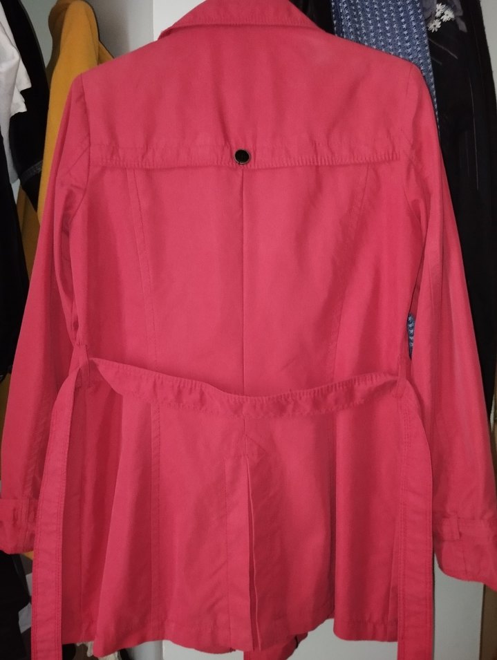 Kırmızı Midi Kadın Trençkot - Görsel 2