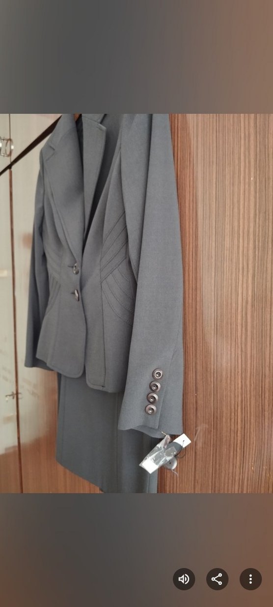 Gri Kadın Takım Etek Ceket - Görsel 4