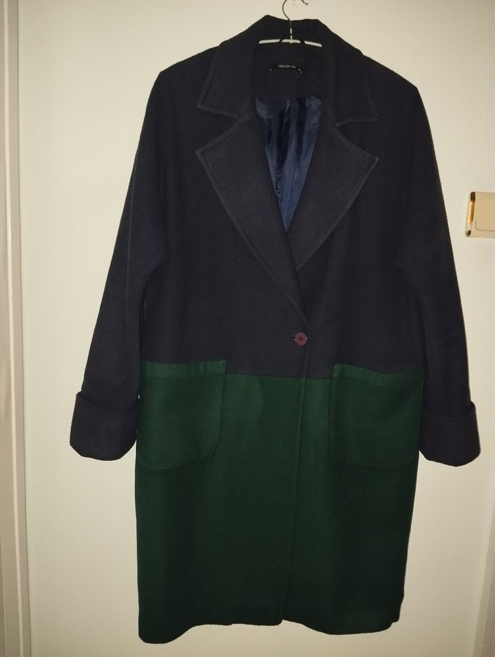 İki Renkli Uzun Kaban - Görsel 2