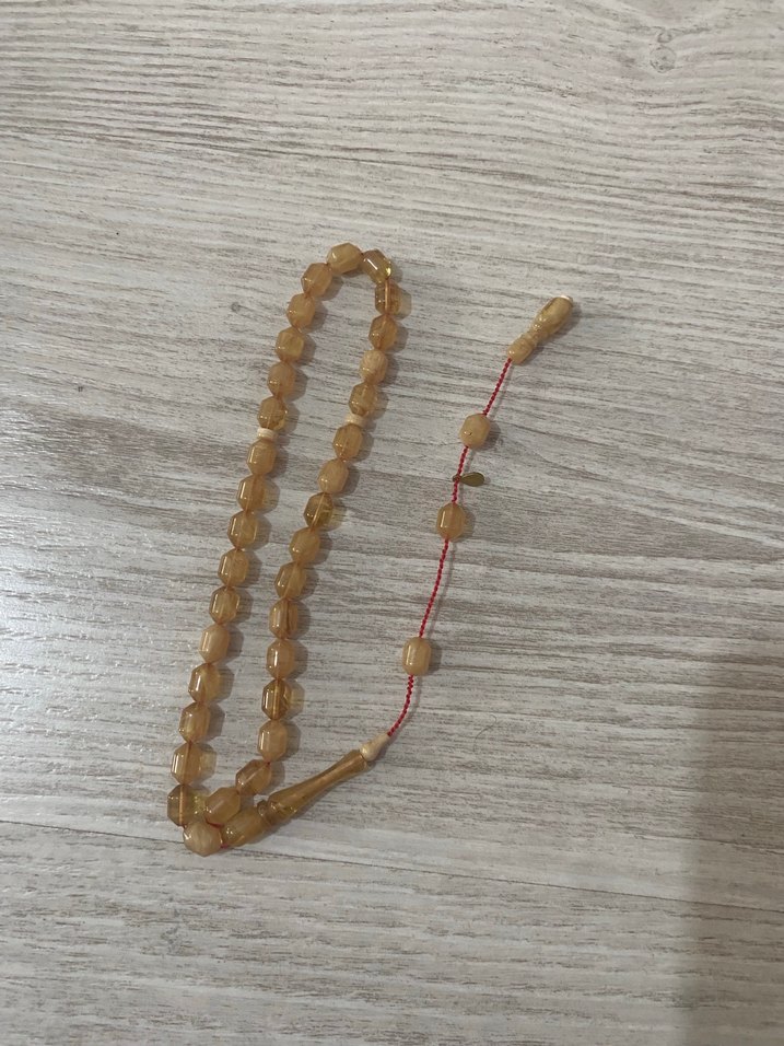 Sıkma kehribar usta işi  Tesbih - Görsel 2