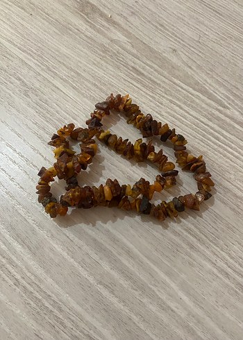 Doğal damla kehribar kolye - Görsel 4