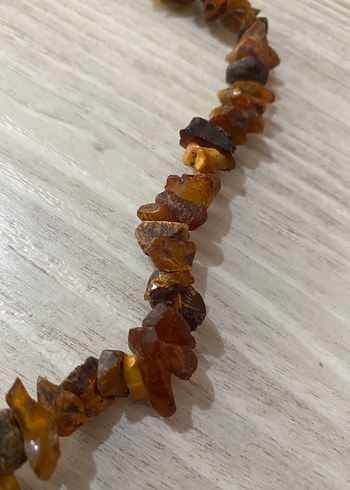 Doğal damla kehribar kolye - Görsel 2