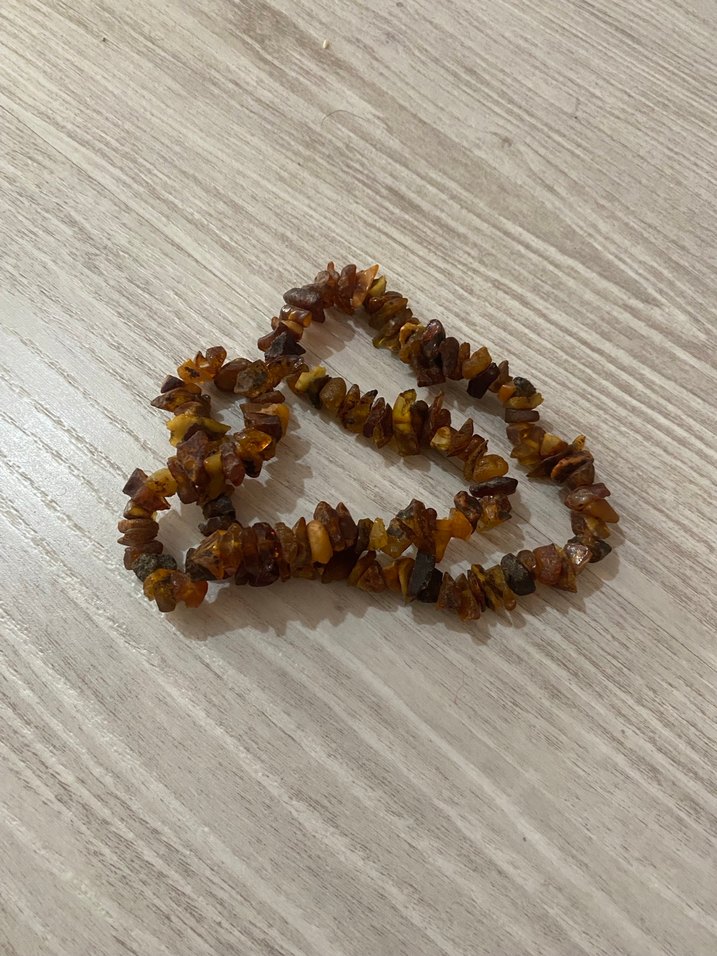 Doğal damla kehribar kolye - Görsel 4