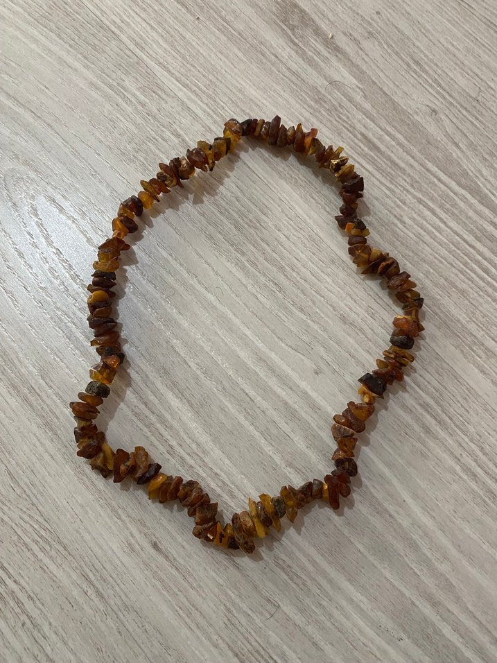 Doğal damla kehribar kolye - Görsel 3