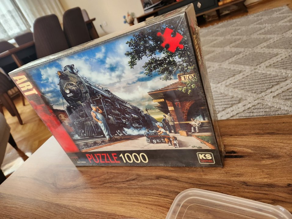 KS 1000 Parça Siyah Tren Puzzle - Görsel 2