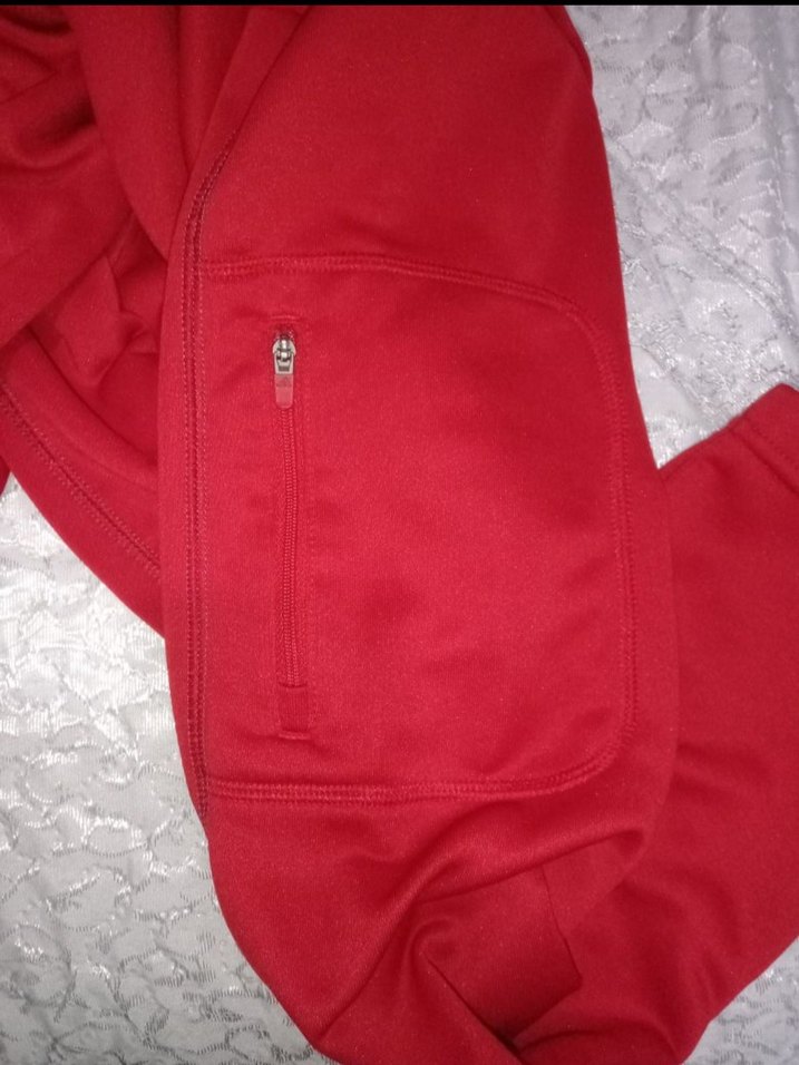 Kırmızı Fermuarlı Erkek Sweatshirt - Görsel 3