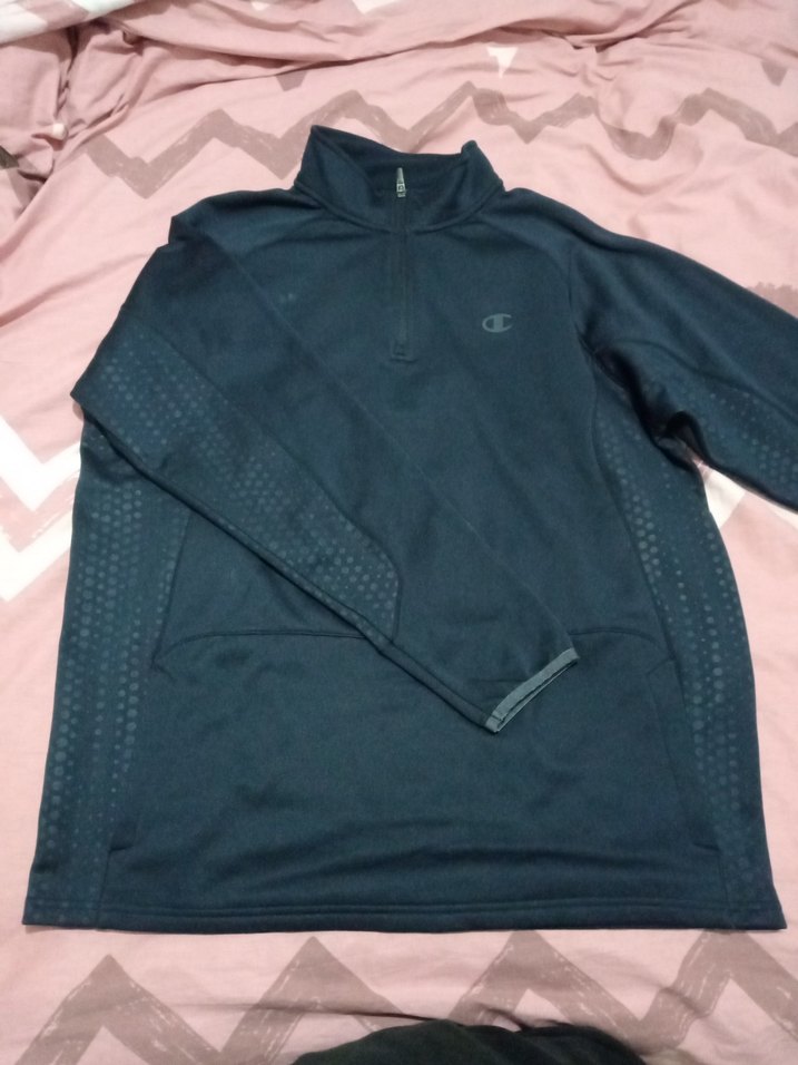 Erkek Lacivert Yarım Fermuarlı Polar Sweatshirt - Görsel 4