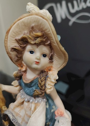 Bej Tonlarında Pastel Kız Figürin Avrupa polyester - Görsel 2