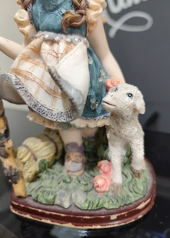 Bej Tonlarında Pastel Kız Figürin Avrupa polyester - Görsel 3