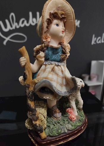 Bej Tonlarında Pastel Kız Figürin Avrupa polyester - Görsel 5