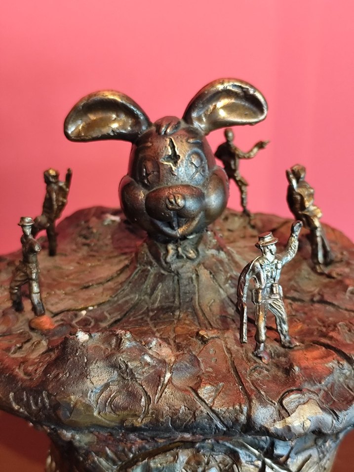 KOLEKSİYON DEĞERİNDE BRONZ Tavşan Figürlü Dekoratif Obje - Görsel 3