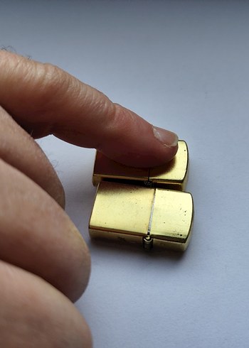 Pirinç gövdeli Zippo tarzı MİNYATÜR ÇAKMAK - Görsel 3