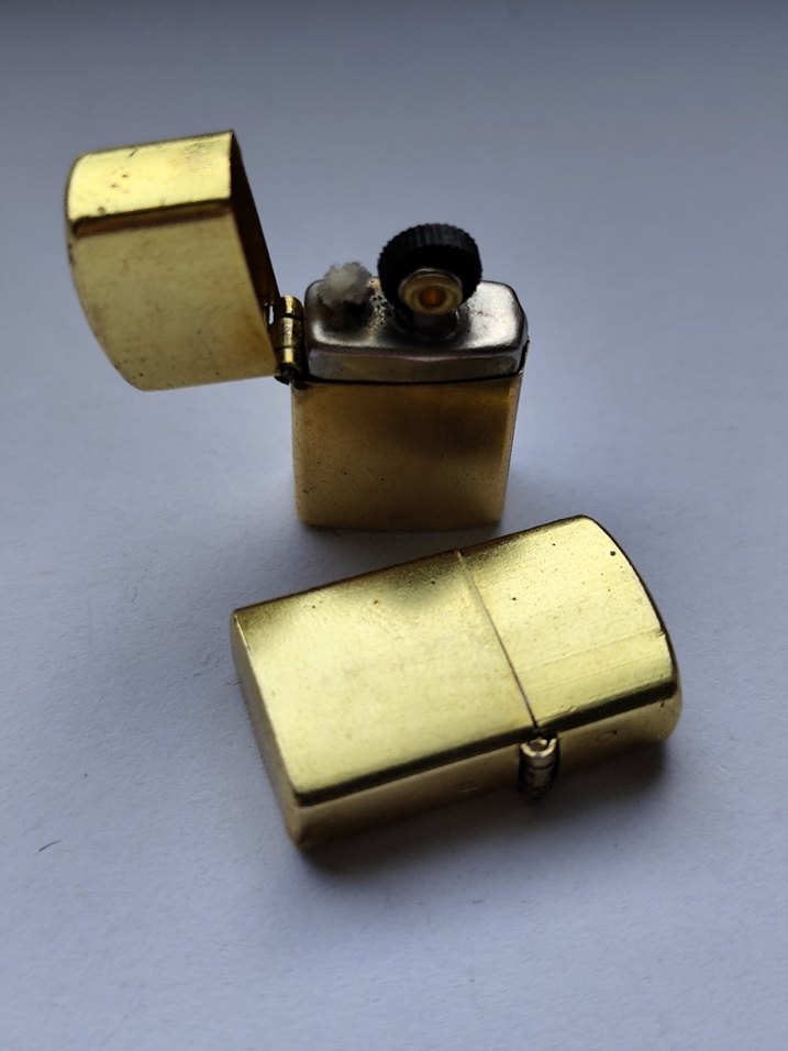 Pirinç gövdeli Zippo tarzı MİNYATÜR ÇAKMAK - Görsel 4