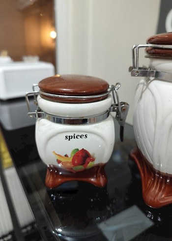 Renkli Desenli Baharat ve Şeker Kavanozları - Görsel 3