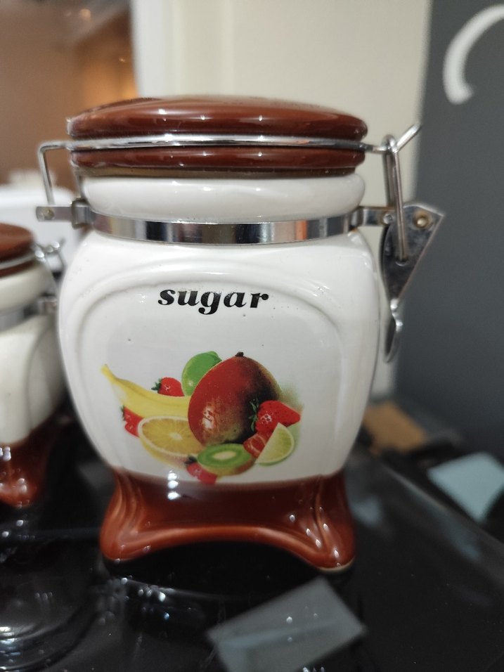 Renkli Desenli Baharat ve Şeker Kavanozları - Görsel 4