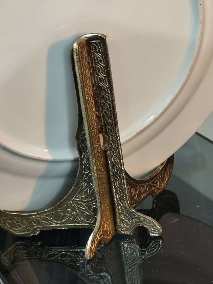 El Boyaması Dekoratif Çin Porselen Tabak - Kusursuz - Görsel 4