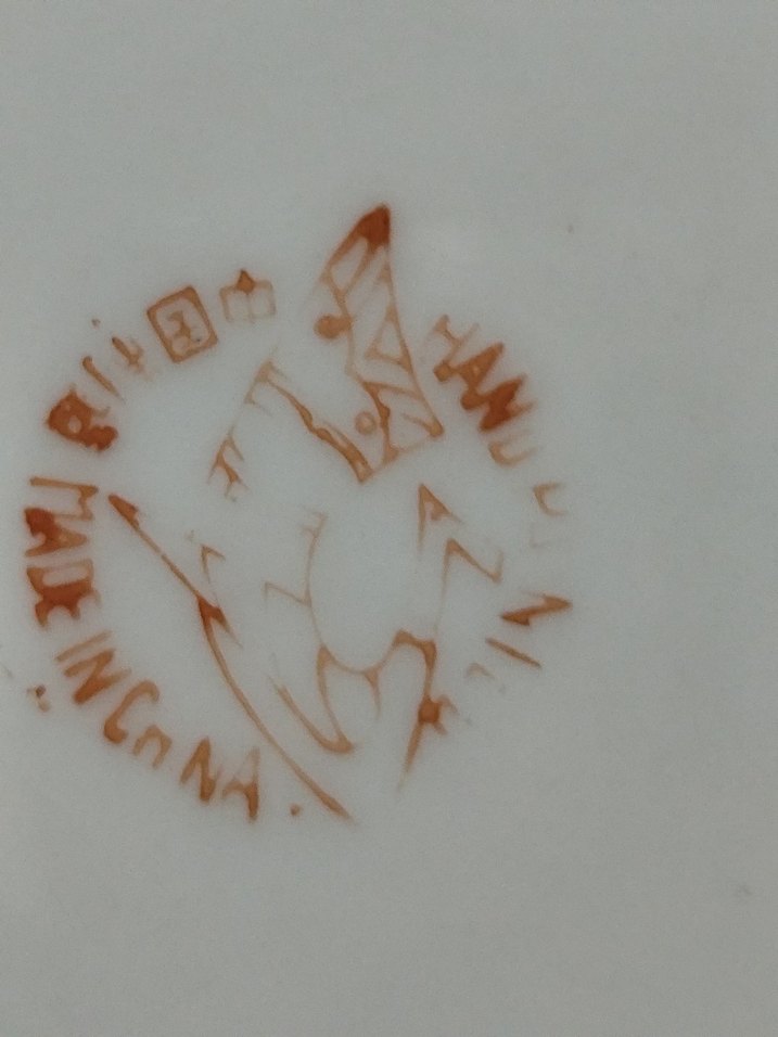 El Boyaması Dekoratif Çin Porselen Tabak - Kusursuz - Görsel 3