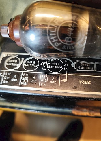 MÜZELİK KONDİSYONDA: 1928 Philips 2524 Lambalı Radyo Alıcısı - Görsel 3