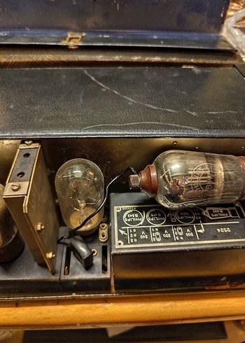 MÜZELİK KONDİSYONDA: 1928 Philips 2524 Lambalı Radyo Alıcısı - Görsel 10