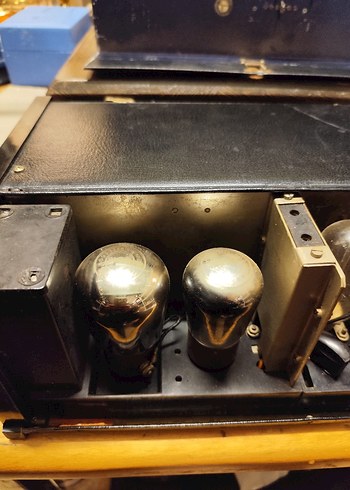 MÜZELİK KONDİSYONDA: 1928 Philips 2524 Lambalı Radyo Alıcısı - Görsel 9