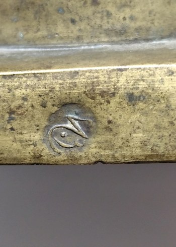 Koleksiyonluk OSMANLI Mühürlü Antika Pirinç Şamdan  Usta Damgalı - Görsel 3