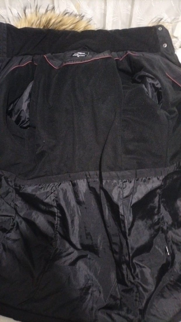 Kürk Detaylı Siyah Kadın Kışlık Mont - Görsel 2