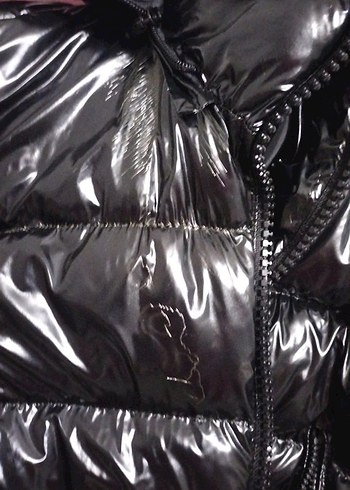 Kürk Detaylı Siyah Kadın Kışlık Mont - Görsel 4