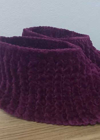 Mor Örgü Kız Çocuk Sıcak Ev Terliği - Görsel 2
