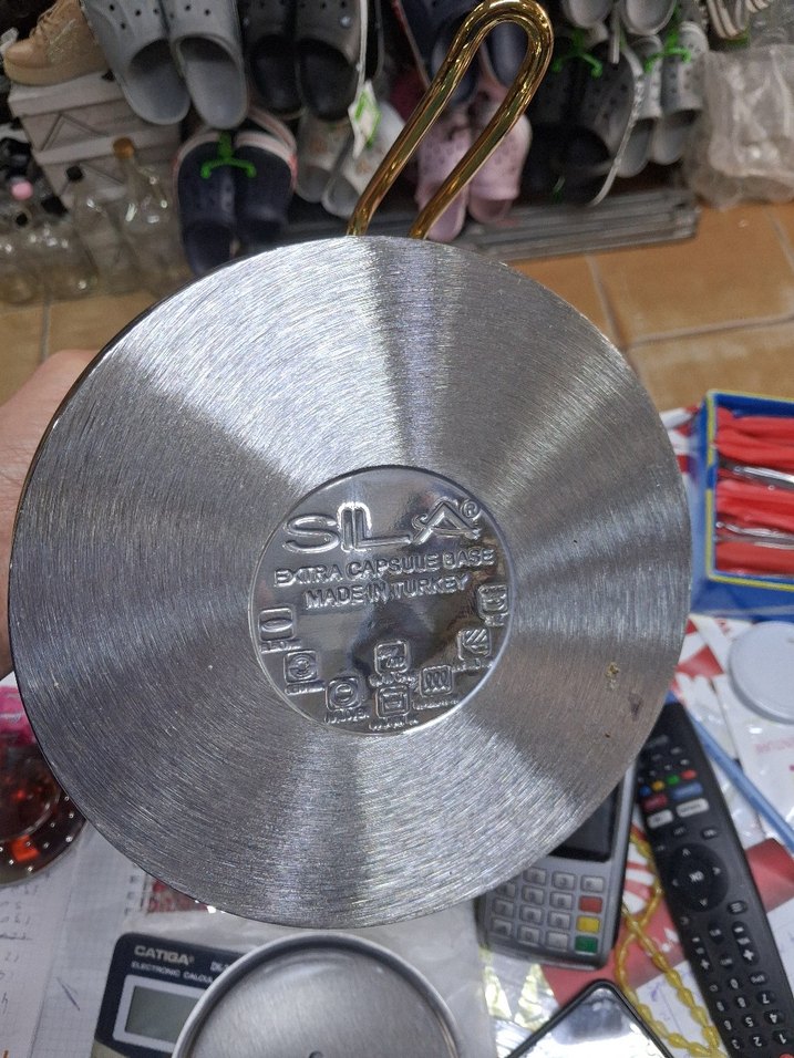 Bordo Saplı Gri Çaydanlık Seti - Görsel 3