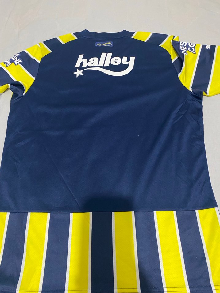 Sarı Lacivert Çizgili Erkek Spor Forması - Görsel 2