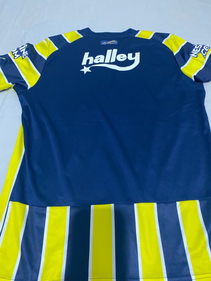 Sarı Lacivert Çizgili Erkek Spor Forma - Görsel 2