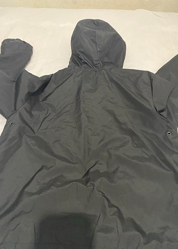 Erkek Siyah Midi Boy Kapüşonlu Yağmurluk - Görsel 2