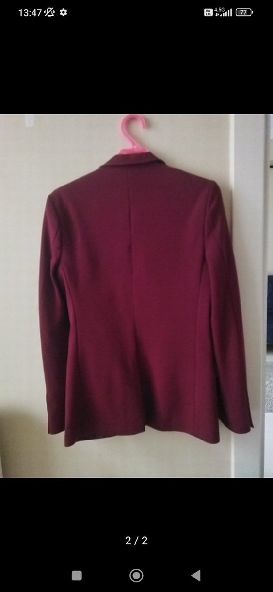 Bordo Erkek Normal Kesim Ceket - Görsel 2