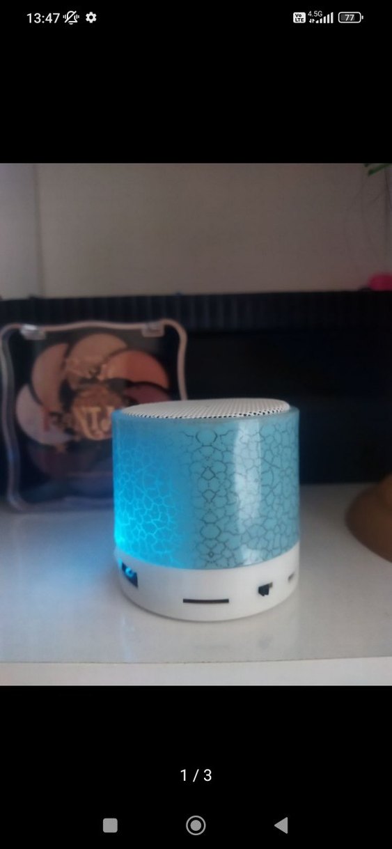 Renkli Mavi Bluetooth Hoparlör - Görsel 2
