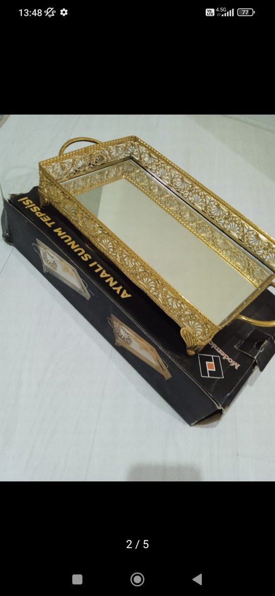 Parlak Altın Renkli Çatal Kaşık Tutucu - Görsel 2