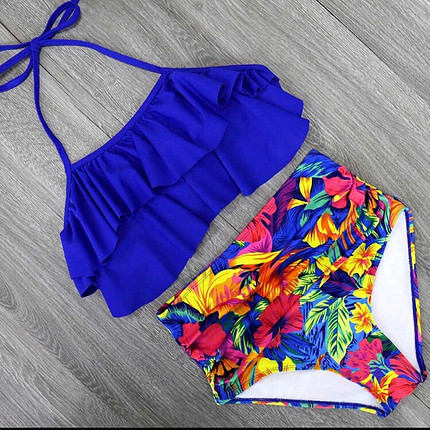 Vintage Love Yüksek Bel Bikini Takım