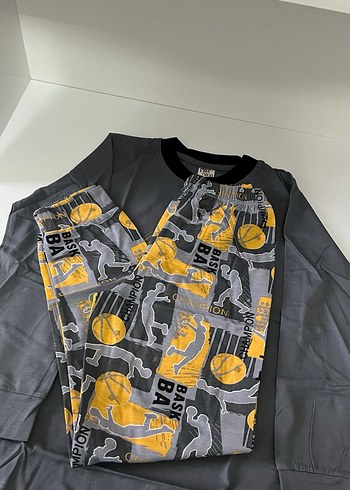 Erkek Çocuk Gri Baskılı Rahat Eşofman Takımı - Görsel 2