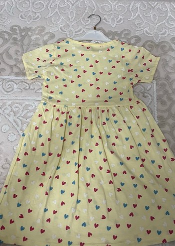 Kalpli Sarı Kız Çocuk Elbise - Görsel 2