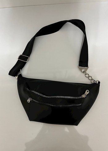 Siyah Deri Kadın Çapraz Çanta - Görsel 2